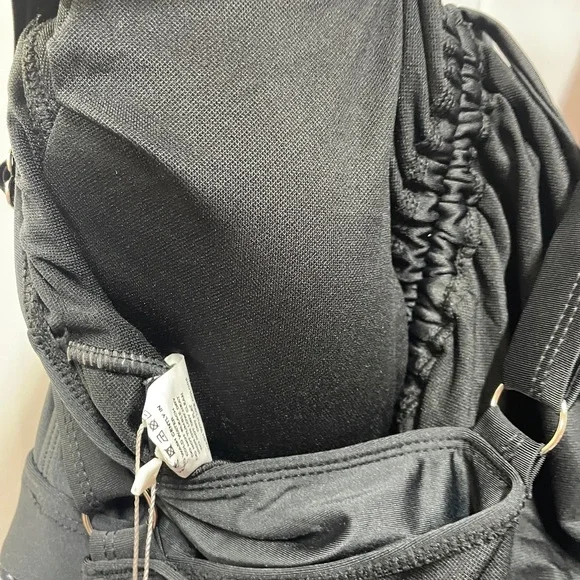 BloomChic Black Swim Dress with Tropical Accents 18/20 - Picture 7 of 13